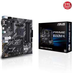 Asus Prime B550M-K AM4 Ryzen DDR4 Vga Dvi Hdmi