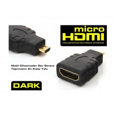 Dark Micro HDMI Erkek - HDMI Dişi Çevirici